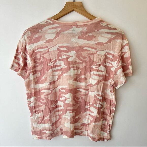 NWT Monrow Camo Babydoll Tee in Pink S - Picture 6 of 6